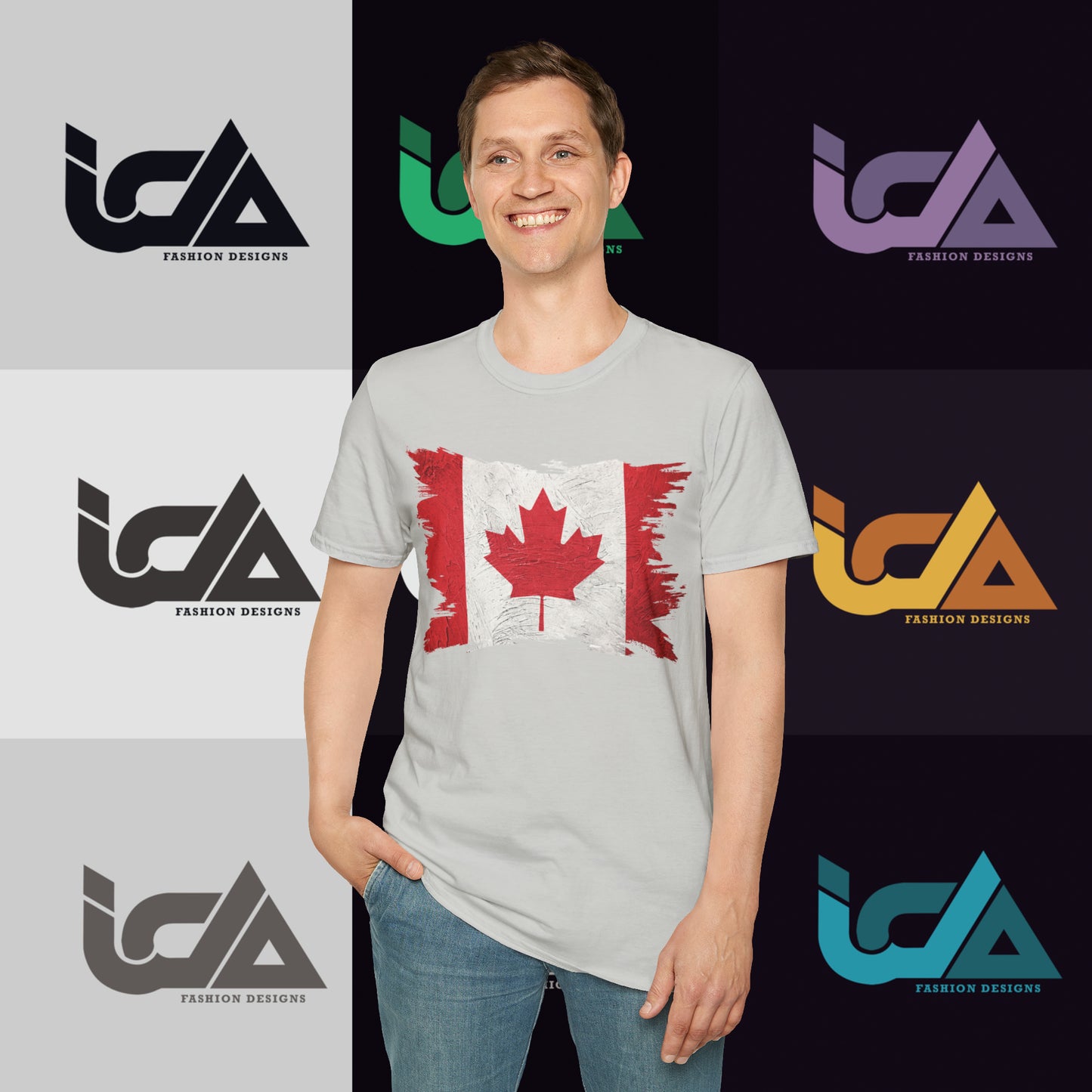 Flag of Canada Painted Style - Unisex Tee