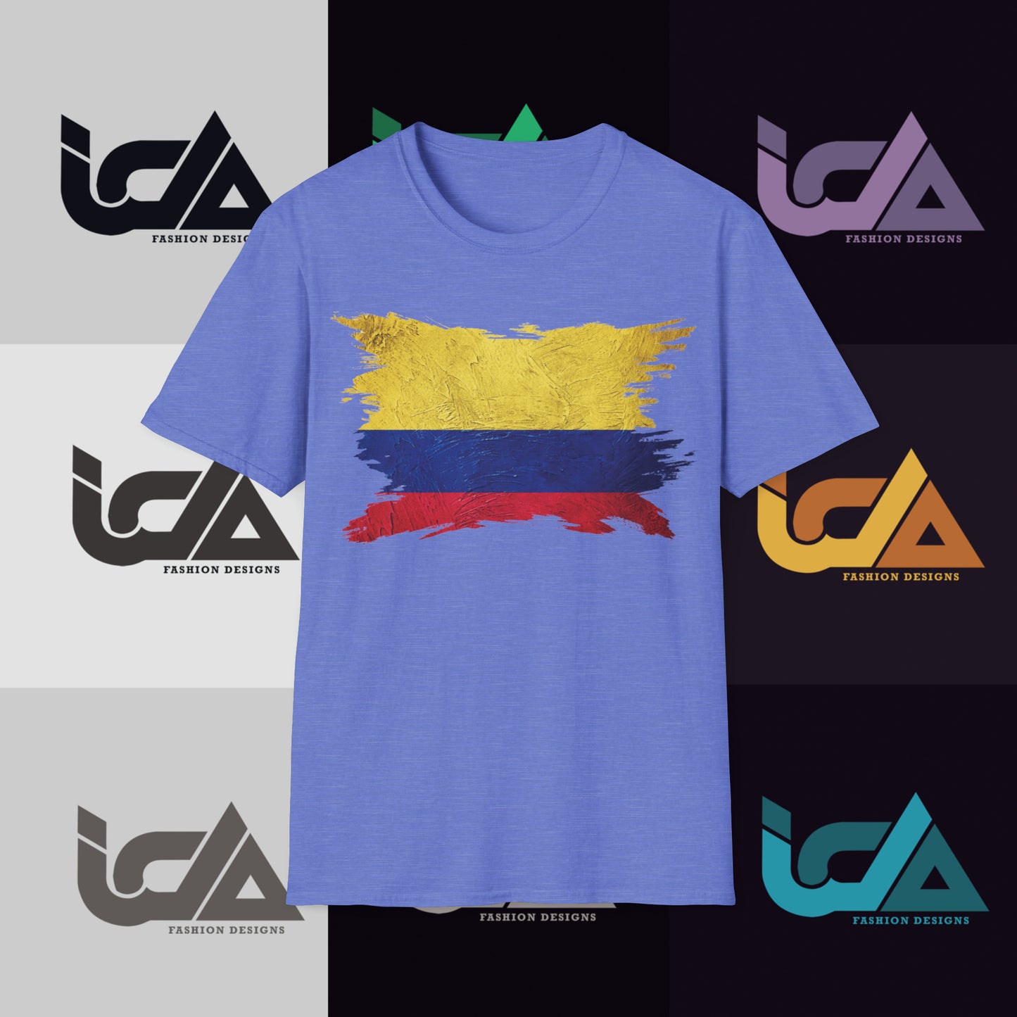 Flag of Colombia Painted Style - Unisex Tee