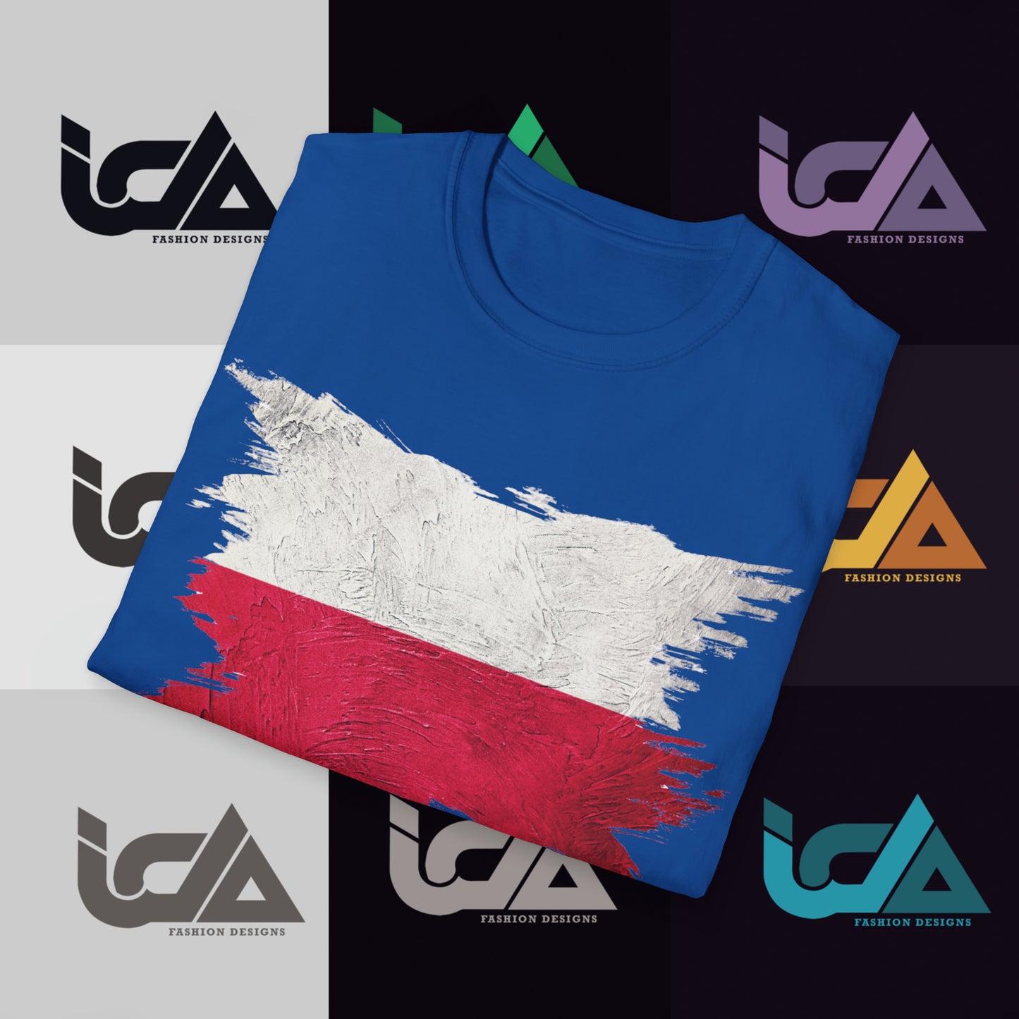 Flag of Poland Painted Style - Unisex Tee