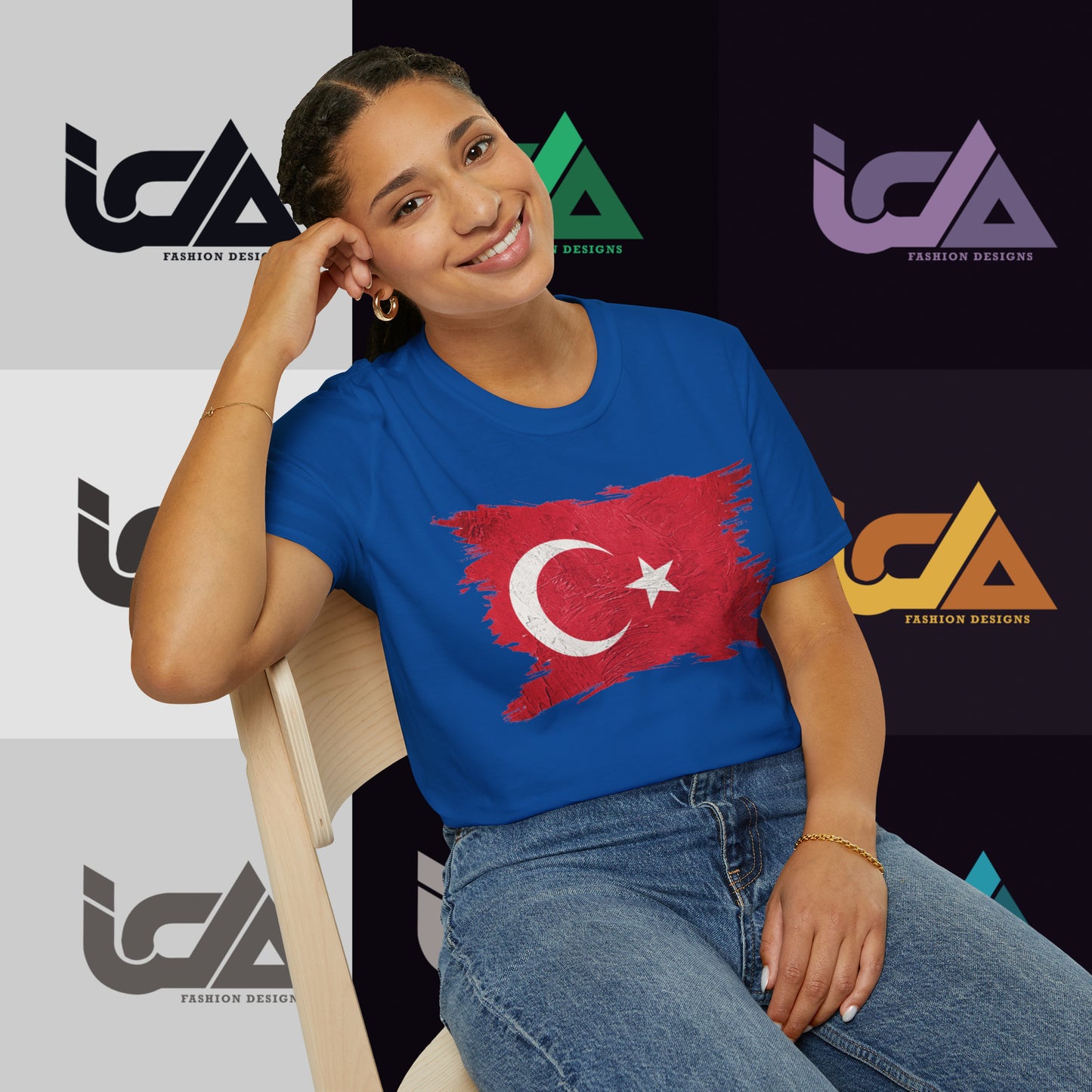 Flag of Turkey Painted Style - Unisex Tee