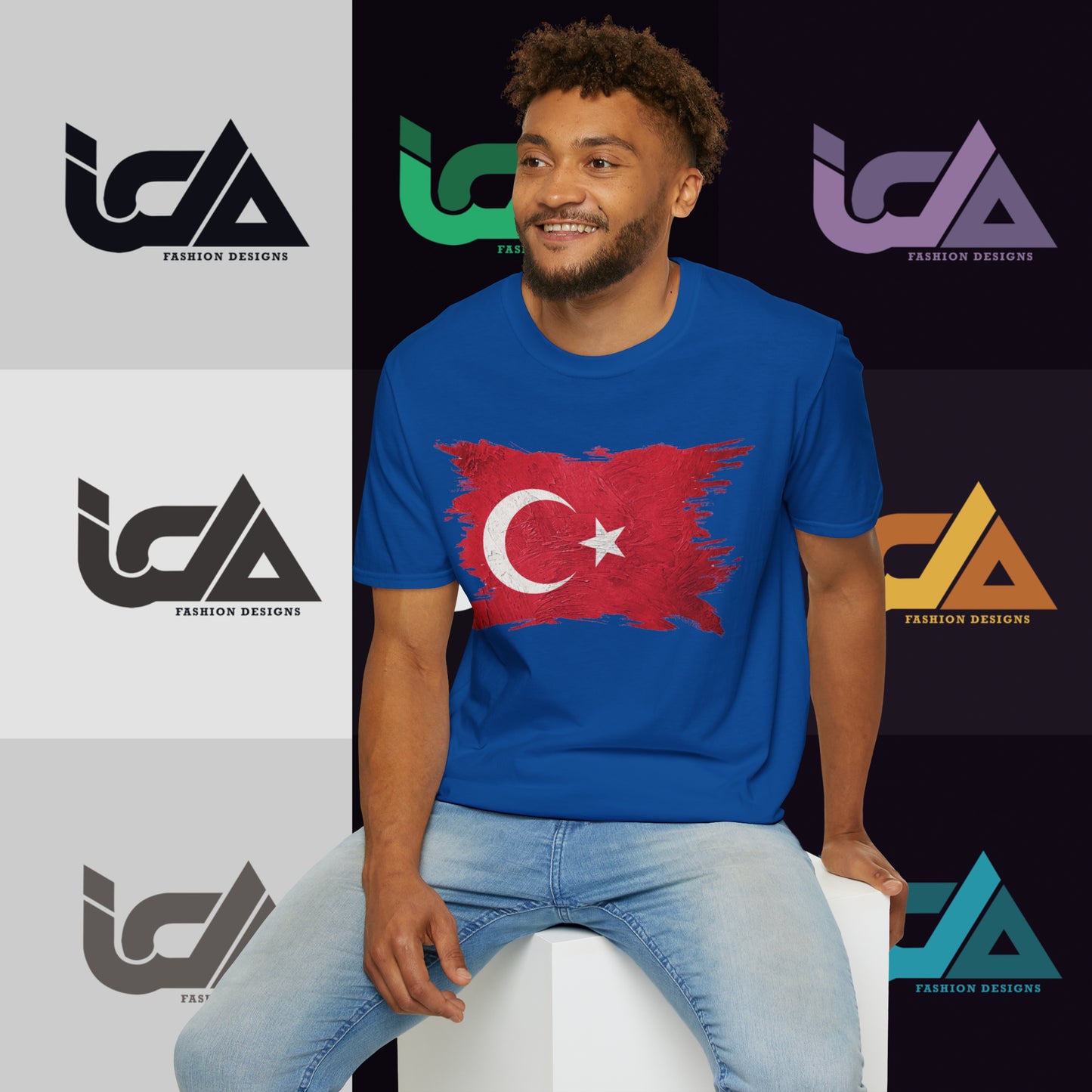 Flag of Turkey Painted Style - Unisex Tee