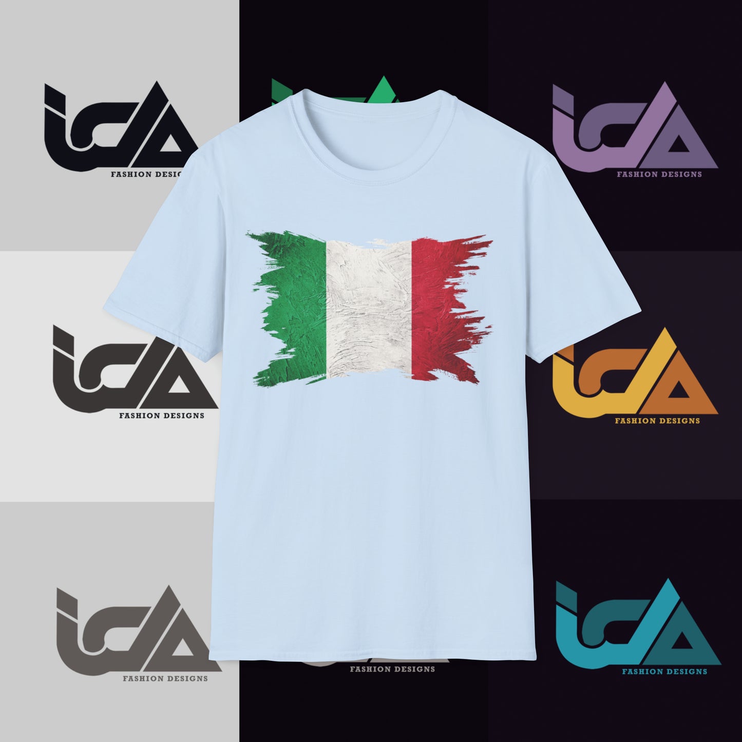 Flag of Italy Painted Style - Unisex Tee