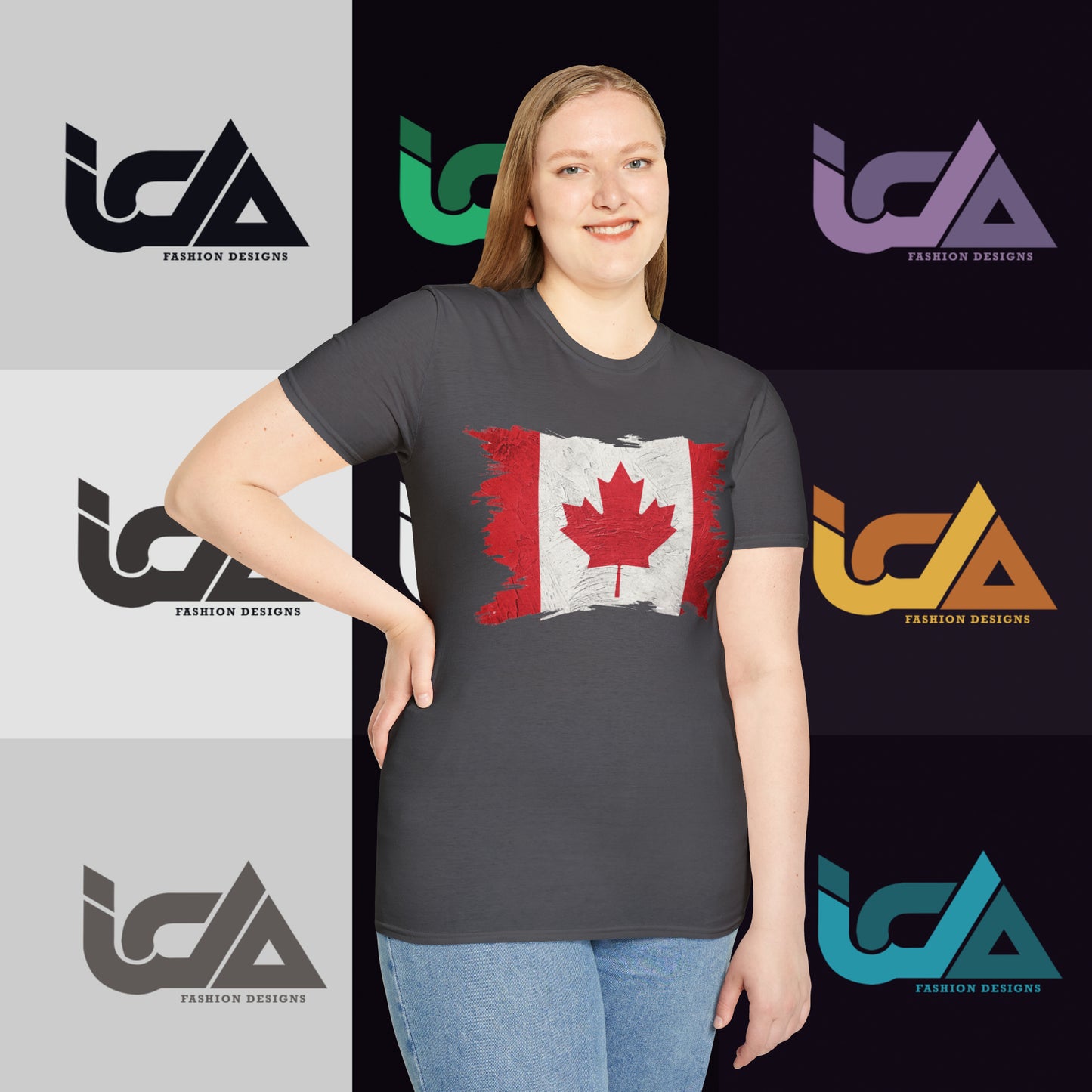 Flag of Canada Painted Style - Unisex Tee