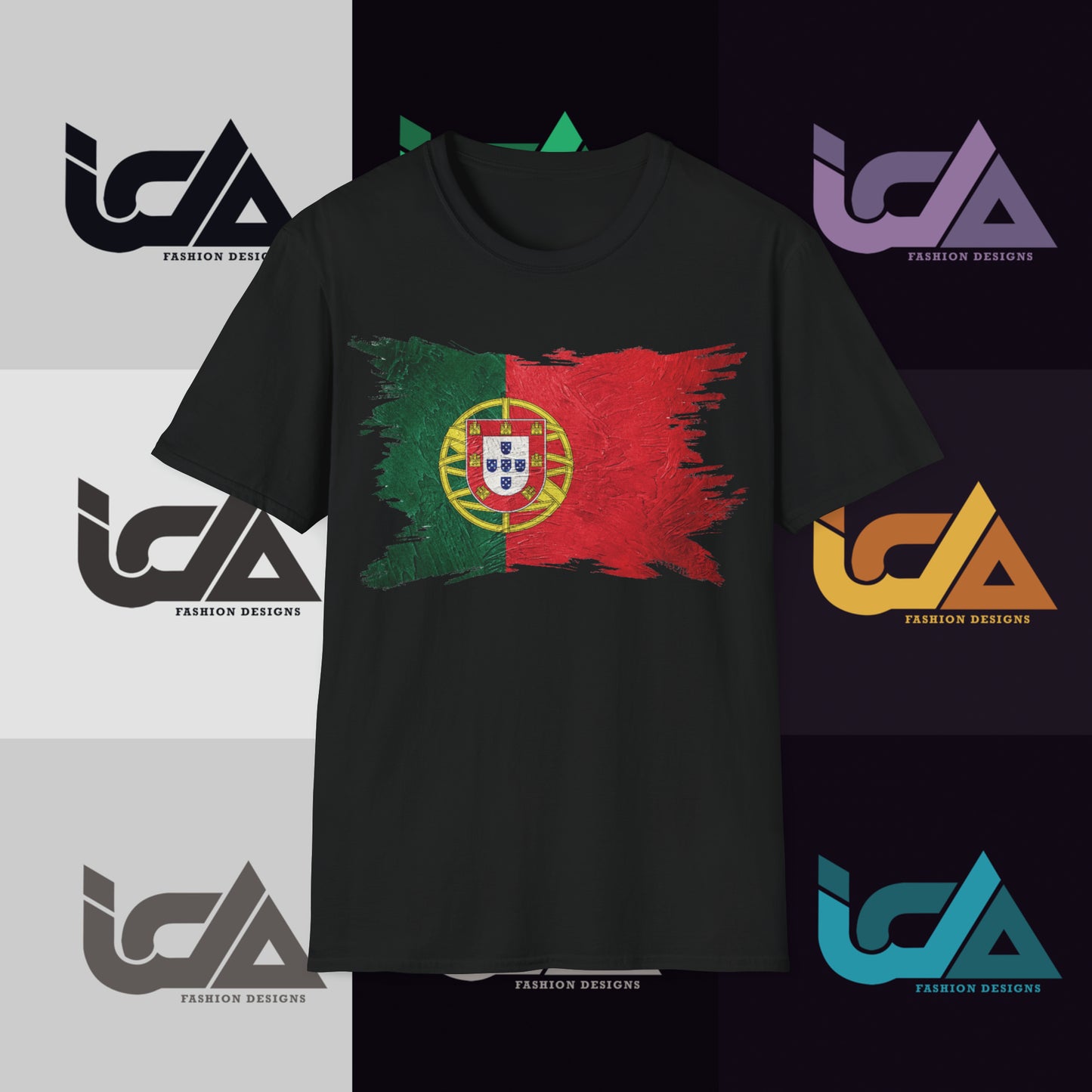 Flag of Portugal Painted Style - Unisex Tee