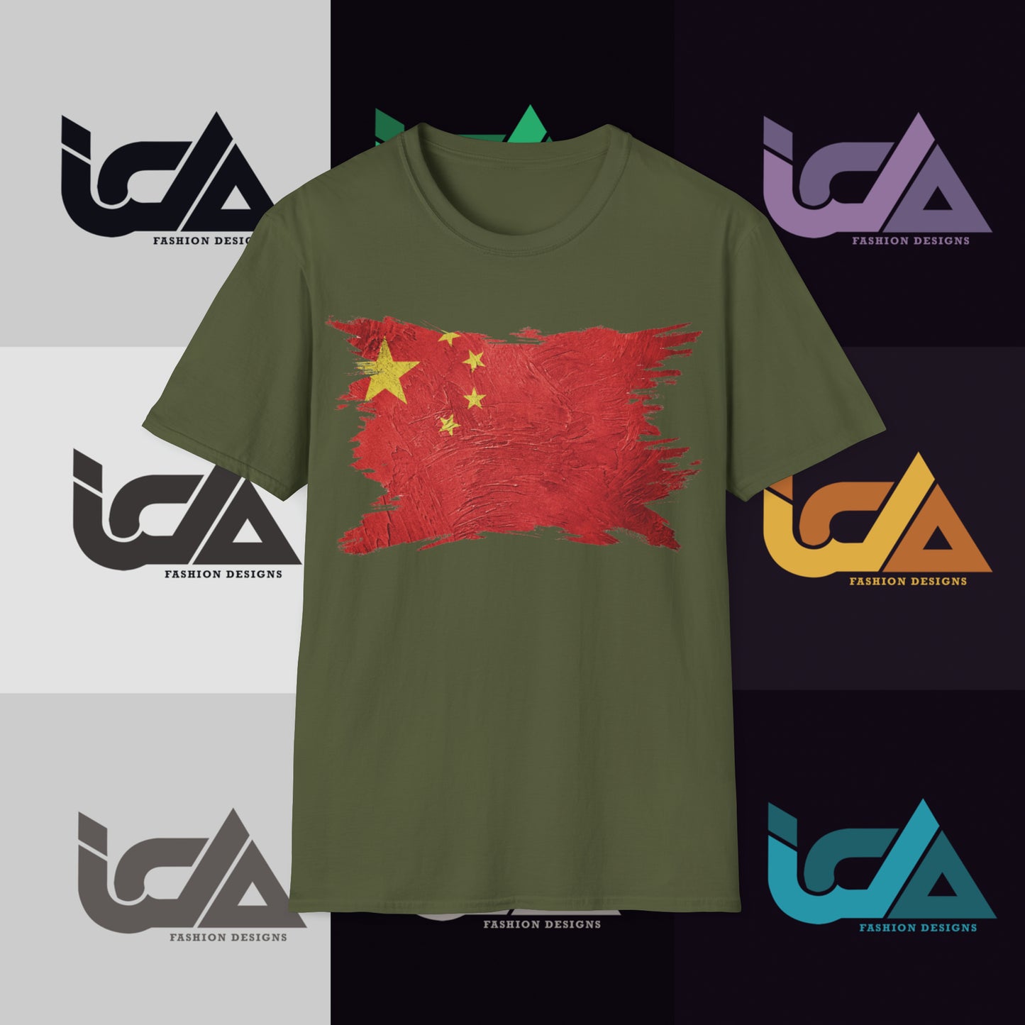 Flag of China Painted Style - Unisex Tee